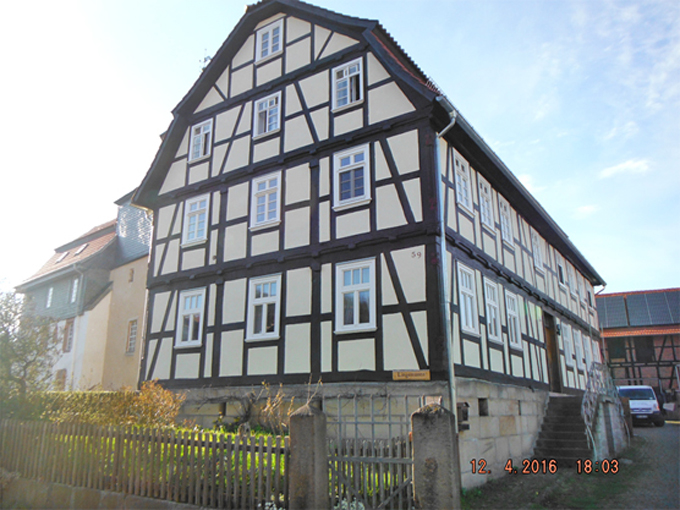 Das Fachwerk wurde instand gesetzt